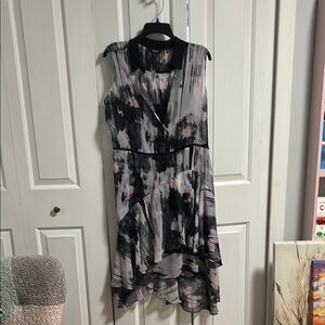 Simply Vera Vera Wang Black and Gray Asymmetrical Sundress